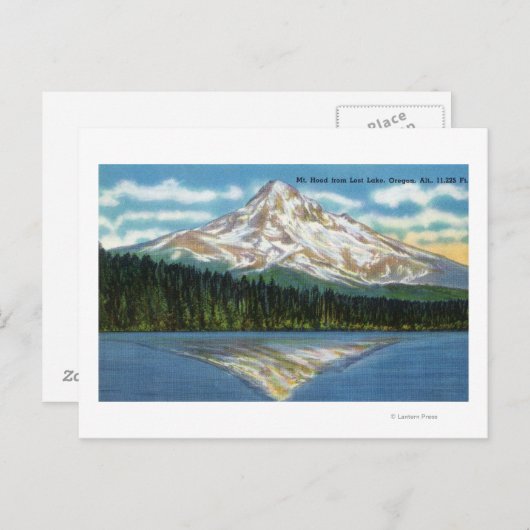 Berg Uitzicht van het Lost Lake Briefkaart (Voorkant / Achterkant)