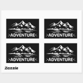 Berg, Vakantie, Camping, Avontuur Rechthoekige Sticker (Vel)