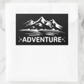 Berg, Vakantie, Camping, Avontuur Rechthoekige Sticker (Tas)