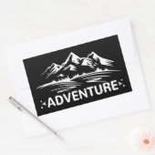 Berg, Vakantie, Camping, Avontuur Rechthoekige Sticker (Envelop)