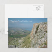 Berg van Arbel, Galilee. Israël. Briefkaart (Voorkant / Achterkant)
