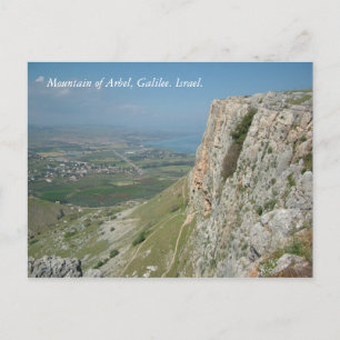 Berg van Arbel, Galilee. Israël. Briefkaart