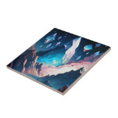 Berg van Crystal Fantasy Landscape Ceramic Tegel Tegeltje (Zijkant)