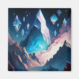 Berg van Crystal Fantasy Landscape Magnet