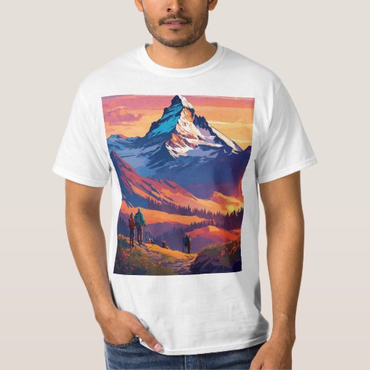 Berg van de Alpen, Matterhorn T-shirt (Voorkant)