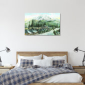 Berg van de Zuidelijke Spoorweg van de Stille Ocea Canvas Afdruk (Insitu (Slaapkamer))