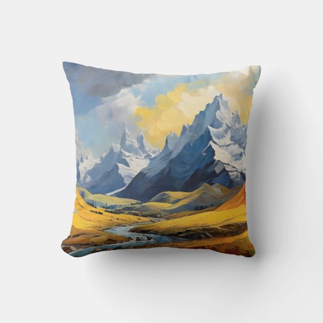 Berg van een prachtige alpine herfst kussen (Voorkant)