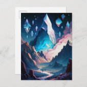 Berg van het Briefkaart van het landschap Crystal  (Voorkant / Achterkant)
