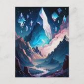 Berg van het Briefkaart van het landschap Crystal  (Voorkant)