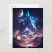 Berg van het landschap Crystal Fantasy Briefkaart (Voorkant / Achterkant)