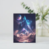 Berg van het landschap Crystal Fantasy Briefkaart (Staand voorkant)