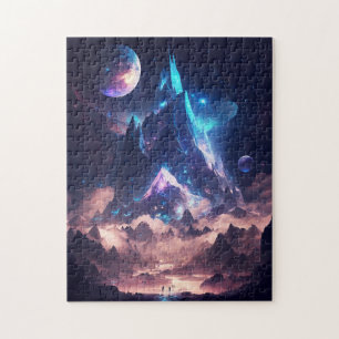 Berg van het landschap Crystal Fantasy Legpuzzel