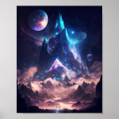 Berg van het landschap Crystal Fantasy Poster (Voorkant)