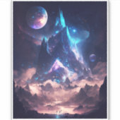 Berg van het landschap Crystal Fantasy Sticker (Voorkant)