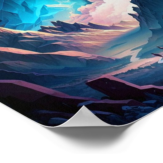 Berg van het Poster van het landschap Crystal Fant (Hoek)