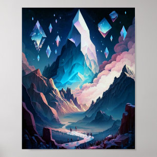 Berg van het Poster van het landschap Crystal Fant