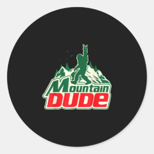 Berg vent aan het wandelen, grappige wandelende be ronde sticker