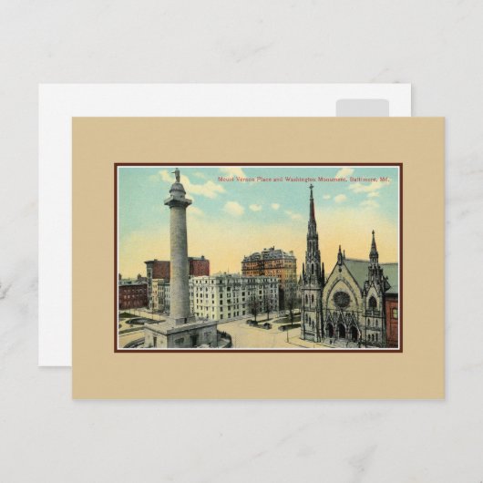  berg Vernon Place Baltimore Maryland Briefkaart (Voorkant / Achterkant)