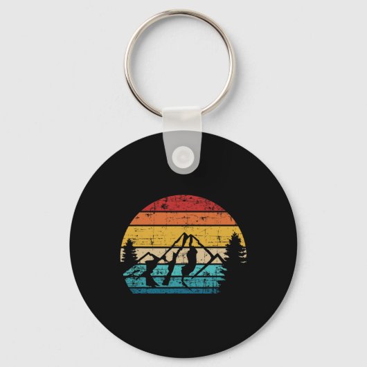 Berg Vintage Camping Sleutelhanger (Voorkant)
