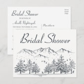 Berg Vrijgezellenfeest Natuur Bomen Landelijk Rust Uitnodiging Briefkaart (Voorkant / Achterkant)