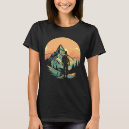 Berg Wandelen Avontuur zonsondergang T-shirt