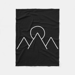 Berg Wandelen Kamperen Minimalsimus Geometrisch Gi Fleece Deken