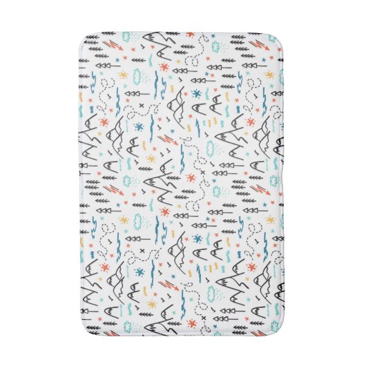 Berg Wandelpatroon Badmat (Voorkant Verticaal)