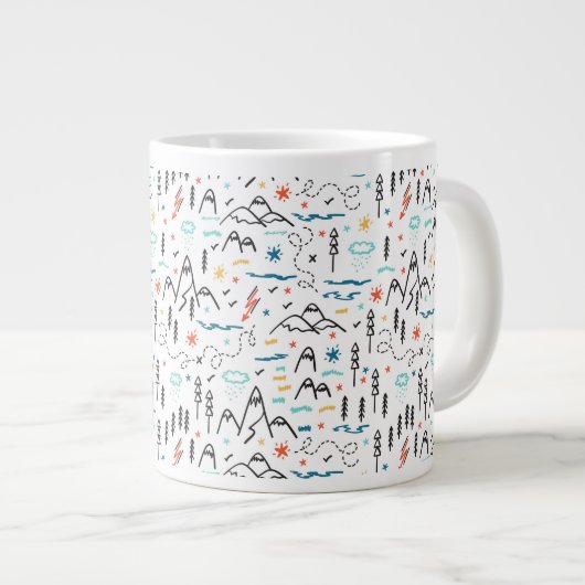 Berg Wandelpatroon Grote Koffiekop (Voorkant rechts)