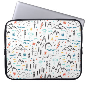 Berg Wandelpatroon Laptop Sleeve