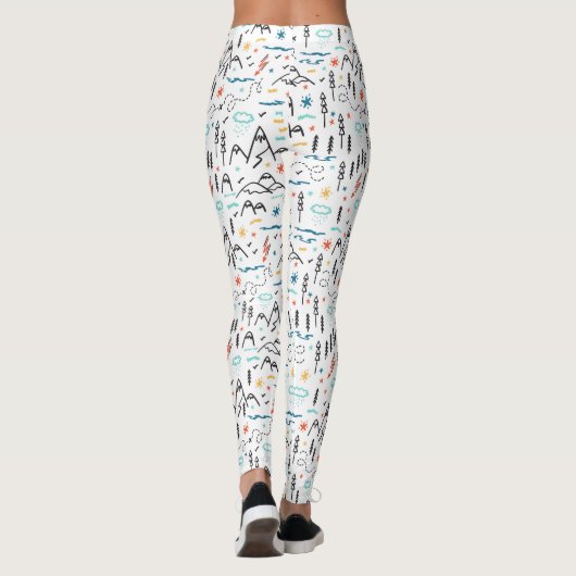 Berg Wandelpatroon Leggings (Achterkant)