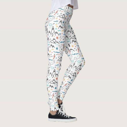 Berg Wandelpatroon Leggings (Rechts)