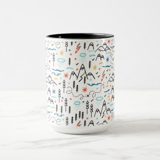 Berg Wandelpatroon Mok (Midden)