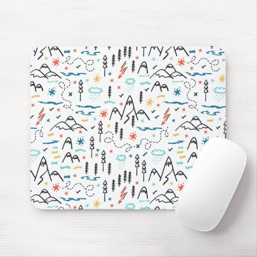 Berg Wandelpatroon Muismat (Met muis)