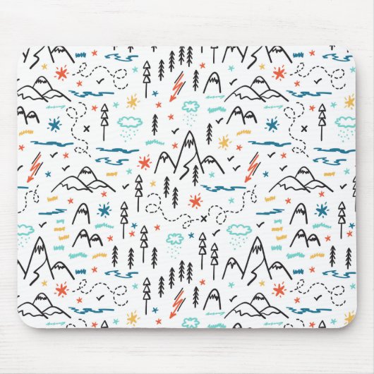 Berg Wandelpatroon Muismat (Voorkant)