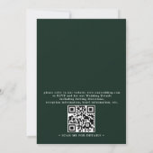 Berg Watercolor Landelijke Bos QR Code Bruiloft Kaart (Achterkant)