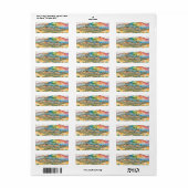 Berg Waterverf Elegante Rustieke Trouwlabels Etiket (Full Sheet)