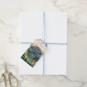 Berg Waterverf Landschap Bestemming Trouwen Cadeaulabel (Met Touw)