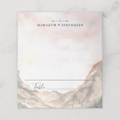 Berg Waterverf Outdoor Bruiloft Plaatskaartje (Buitenkant ongevouwen)