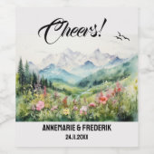 Berg & Wildbloem Wijn Etiket (Enkel label)