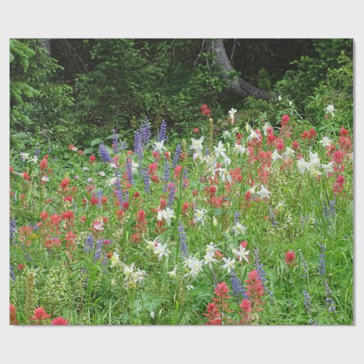 Berg Wildbloemen in juli Cadeaupapier (Vlak)