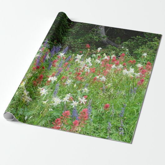 Berg Wildbloemen in juli Cadeaupapier (Uitgerold)