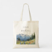 Berg Wilde Bloem Bruidsfeest Geschenk Tote Bag (Achterkant)