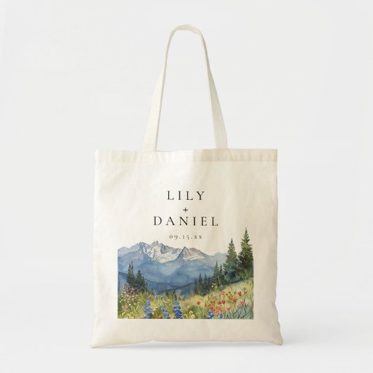 Berg Wilde Bloem Bruidsfeest Geschenk Tote Bag (Voorkant)