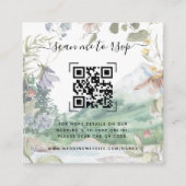 Berg Wilde Bloem Bruiloft Website | QR Code Informatiekaartje (Voorkant)