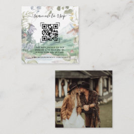 Berg Wilde Bloem Bruiloft Website | QR Code Informatiekaartje