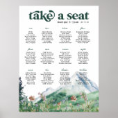 Berg Wilde Bloem | Trouwtafelstoelen Poster (Voorkant)
