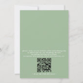 Berg Wilde Bloemen Bos Rustieke QR Code Trouwen Kaart (Achterkant)