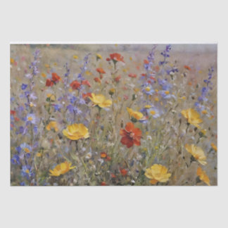 Berg Wilde Bloemen Decoupage Tissuepapier