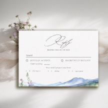 Berg Wilde Bloemen Weide Modern Trouwmaal