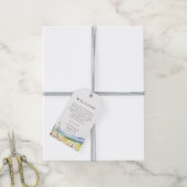 Berg Wilde Bloemen Weide Moderne Trouwdag Cadeaulabel (Met Touw)